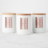 Roter Glitzer-Etiketten Monogramm-Logo Lebensmitteletikett (Flaschen)