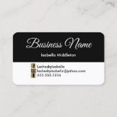 Roter Glitzer Eyelashes Visitenkarte (Rückseite)