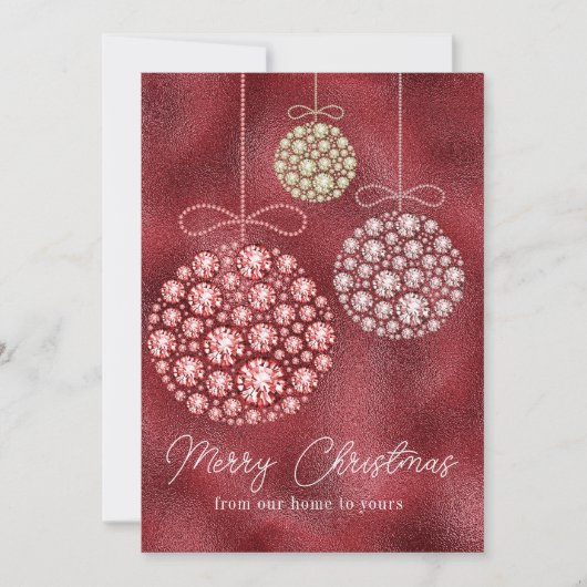 Roter Glitzer Foto Weihnachten (Vorderseite)