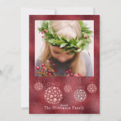 Roter Glitzer Foto Weihnachten (Rückseite)