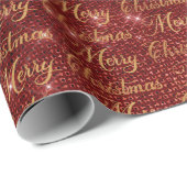 Roter Glitzer frohe Weihnachten Geschenkpapier (Rolleneckpunkt)