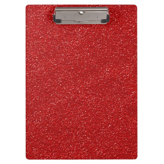 Roter Glitzer, Funkelnd, Glitzer Hintergrund Klemmbrett (Vorderseite)