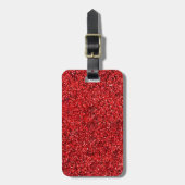 Roter Glitzer Gepäckanhänger (Vorderseite vertikal)