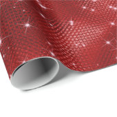 Roter Glitzer Geschenkpapier (Rolleneckpunkt)