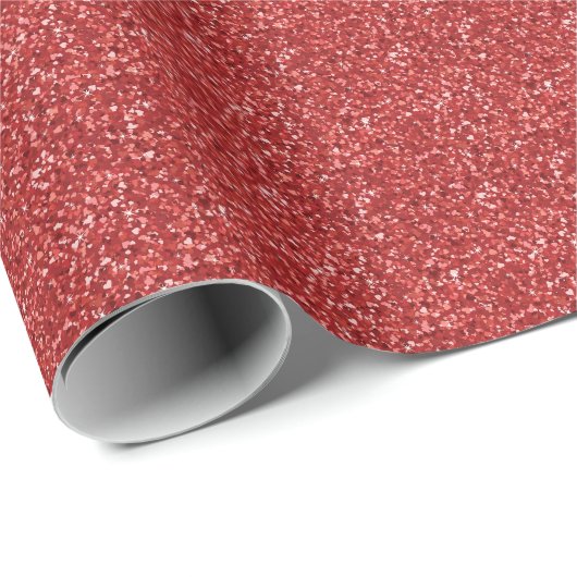 Roter Glitzer Geschenkpapier (Rolleneckpunkt)