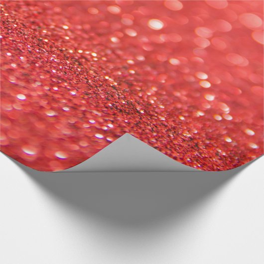 Roter Glitzer Geschenkpapier (Ecke)