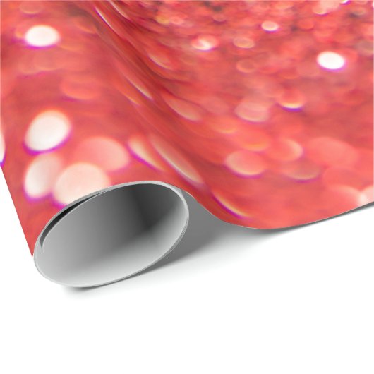 Roter Glitzer Geschenkpapier (Rolleneckpunkt)