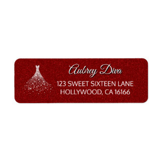 Roter Glitzer Glam Diamonds Dress