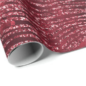 Roter Glitzer Glam Tiger Streifen Muster Geschenkpapier (Rolleneckpunkt)