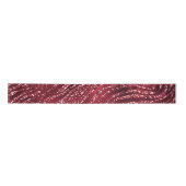 Roter Glitzer Glam Tiger Streifen Muster Satinband (Vorderseite)