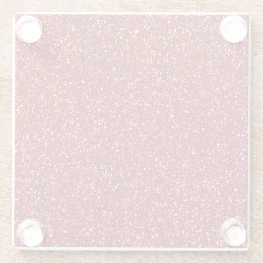 Roter Glitzer Glitz Glasuntersetzer (Rückseite)