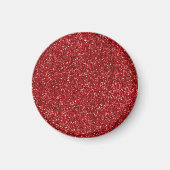 Roter Glitzer Glitz Magnet (Vorne)
