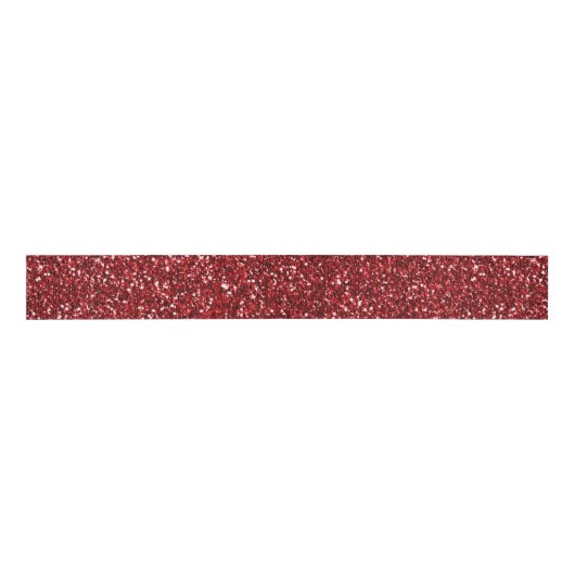 Roter Glitzer Glitz Ripsband (Vorderseite)