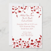 Roter Glitzer - Grenz - Weihnachtseinladung Einladung (Vorderseite)