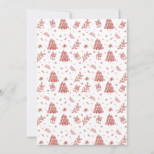 Roter Glitzer Handgeschriebenes Foto Frohe Weihnac Einladung (Rückseite)