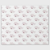 Roter Glitzer - Happy Valentine's Day Heart Geschenkpapier (Flach)