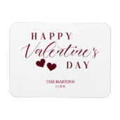 Roter Glitzer - Happy Valentine's Day Heart Magnet (Horizontal)
