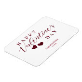 Roter Glitzer - Happy Valentine's Day Heart Magnet (Linke Seite)