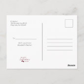 Roter Glitzer - Happy Valentine's Day Heart Postkarte (Rückseite)