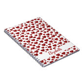 Roter Glitzer Herz Bright farbenfrohe Custom Notizblock (Rechte Seite)