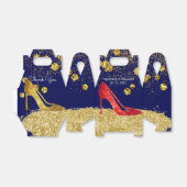 Roter Glitzer High Heels Elegante Hochzeitsvorzugb Geschenkschachtel (Ungefaltet)