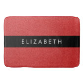 Roter Glitzer, Hintergrund des Glitzer, Ihr Name Badematte (Vorderseite)