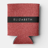 Roter Glitzer, Hintergrund des Glitzer, Ihr Name Dosenkühler (Vorderseite)