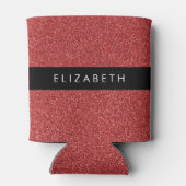 Roter Glitzer, Hintergrund des Glitzer, Ihr Name Dosenkühler (Rückseite)