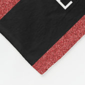 Roter Glitzer, Hintergrund des Glitzer, Ihr Name Fleecedecke (Ecke)