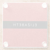 Roter Glitzer, Hintergrund des Glitzer, Ihr Name Glasuntersetzer (Rückseite)