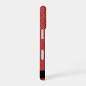 Roter Glitzer, Hintergrund des Glitzer, Ihr Name iPhone 16 Hülle (Rechte Seite)