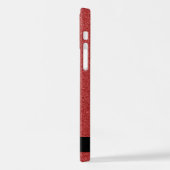 Roter Glitzer, Hintergrund des Glitzer, Ihr Name iPhone Hülle (Linke Seite)