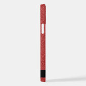 Roter Glitzer, Hintergrund des Glitzer, Ihr Name iPhone Hülle (Rechte Seite)