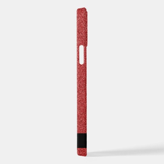 Roter Glitzer, Hintergrund des Glitzer, Ihr Name iPhone Hülle (Rechte Seite)