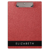 Roter Glitzer, Hintergrund des Glitzer, Ihr Name Klemmbrett (Vorderseite)