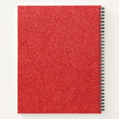 Roter Glitzer, Hintergrund des Glitzer, Ihr Name Notizblock (Rückseite)