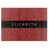 Roter Glitzer, Hintergrund des Glitzer, Ihr Name Schneidebrett (Vorderseite)