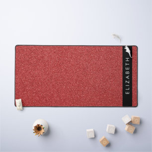 Roter Glitzer, Hintergrund des Glitzer, Ihr Name Schreibtischunterlage