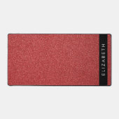 Roter Glitzer, Hintergrund des Glitzer, Ihr Name Schreibtischunterlage (Vorderseite)