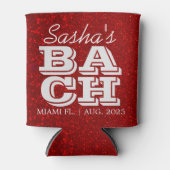 Roter Glitzer Junggeselinnen-Abschied Personalisie Dosenkühler (Vorderseite)
