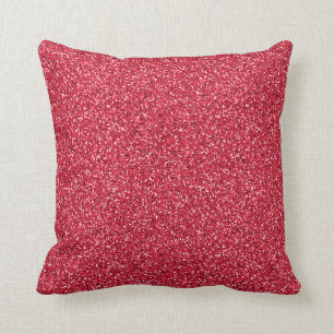 Roter Glitzer Kissen
