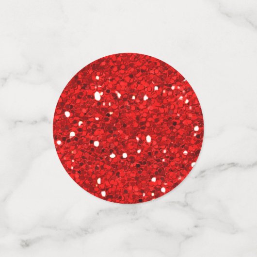 Roter Glitzer Konfetti (Klein Vorderseite)