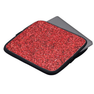 Roter Glitzer Laptopschutzhülle