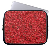 Roter Glitzer Laptopschutzhülle (Vorderseite)