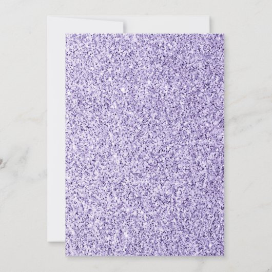 Roter Glitzer, lila Lavendel Ladys Luncheon Einladung (Rückseite)