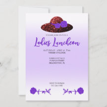 Roter Glitzer, lila Lavendel Ladys Luncheon