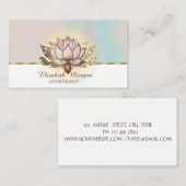 Roter Glitzer Lotus Visitenkarte (Vorne/Hinten)