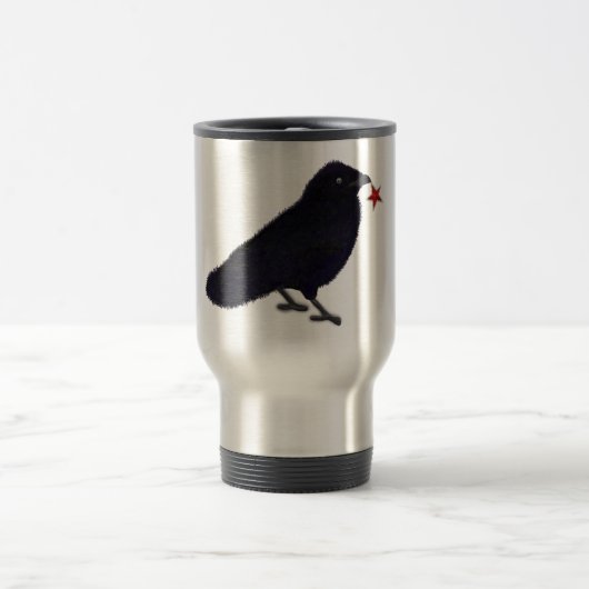 Roter Glitzer mit Charme Reisebecher (Mittel)