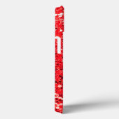 Roter Glitzer mit Monogramm Case-Mate iPhone Hülle (Rückseite / Rechts)