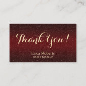 Roter Glitzer-moderne Salon-Loyalität Burgunders Treuekarte (Rückseite)